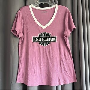 Harley Davidson Knit Purple/Mauve Tee Size L